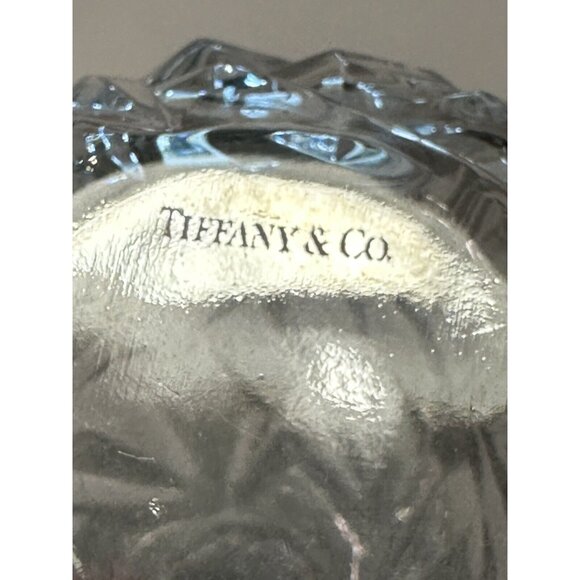 Tiffany & Co. Rock Cut Crystal Perfume Bottle Empty With Box - Picture 9 of 10